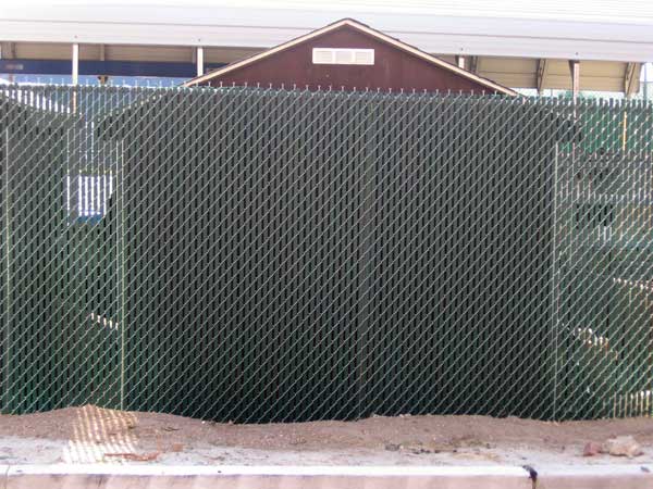 chain link fence with privacy slats