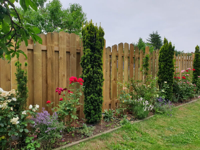 wood fence installation